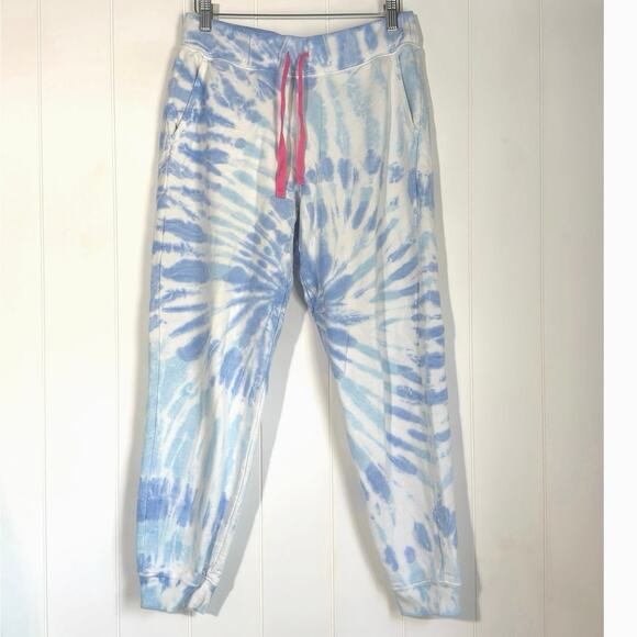 J.Crew · Small · Tie-Dye Re-Imagined Joggers · Cotton Drawstring Pants Blue Pink - Picture 2 of 11